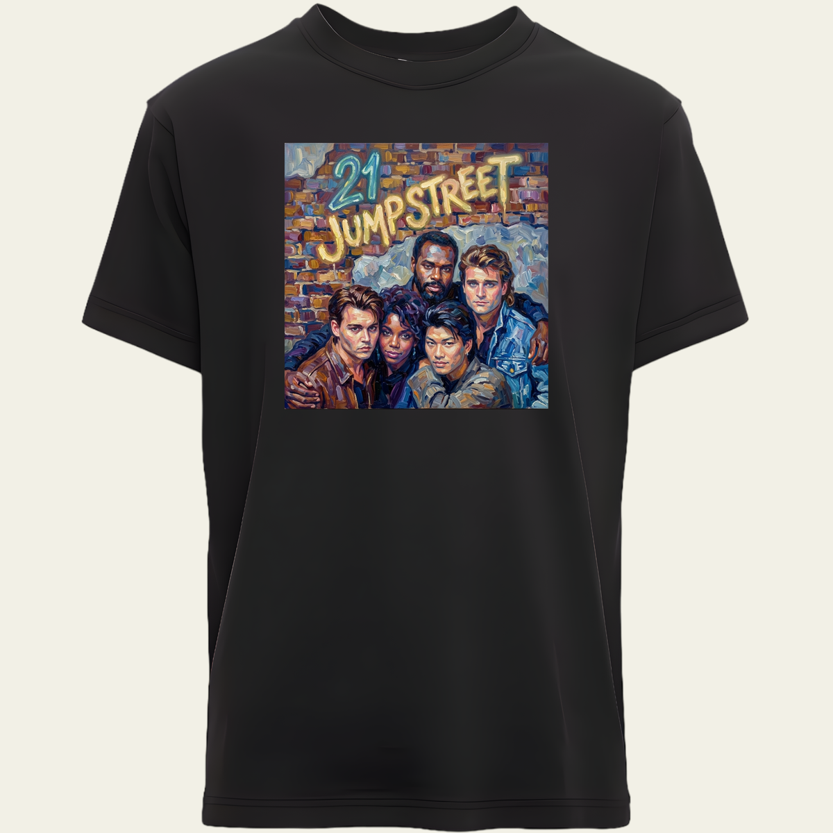 21 Jump Street Cast Painted Look T-Shirt