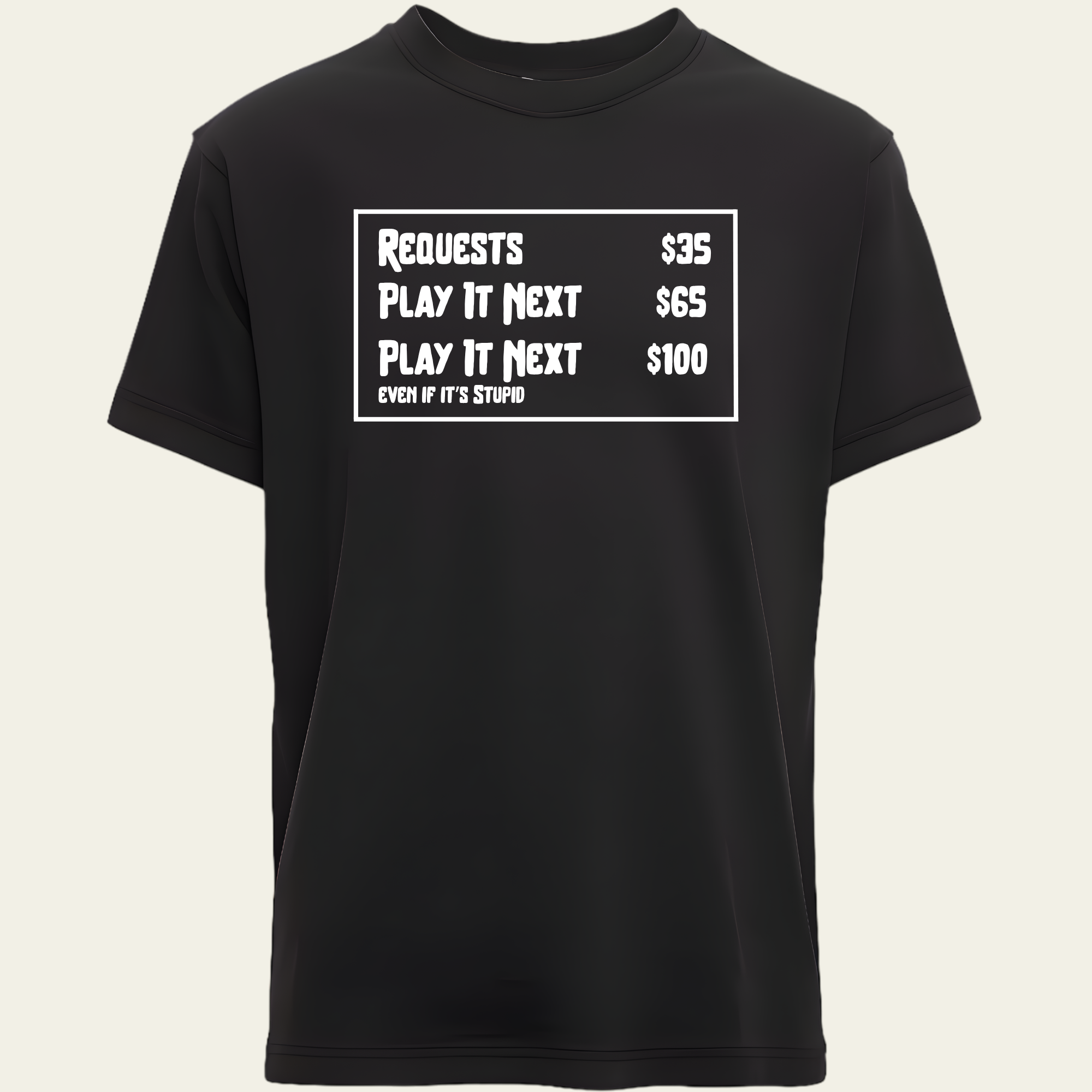 DJ Request Menu T-Shirt