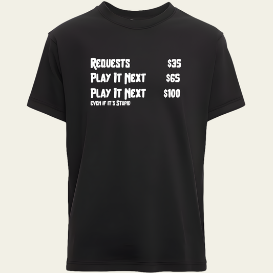DJ Request Menu T-Shirt